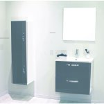 Ondee - zen - 2 fa�ades de tiroir mixy - pour meuble de salle de bain - 60cm - gris - laqu�