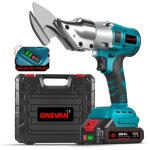 Onevan cisaille tole sans fil, cisaille electrique 180nm avec 2 batteries, capacit� de coupe : 0 - 3mm, ...