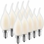 Ontway - ampoule led e14 � filament, lot de 10 ampoules flamme, 4 watts consomm�s equivalence incandescence ...