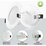 Spot encastrable mur et plafond lot de 10 spot led encastrable extra plat, ip44 led spot salle de bain, ...
