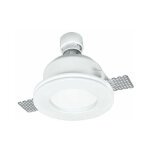 Silamp - support spot gu10 led rond �120mm + vitre opaque