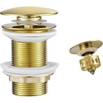 Or bonde de lavabo pop up sans trop plein, bouchon de vidange avec panier � cr�pine, bonde de vidage ...