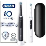 Oral - b io 5 lot de 2, brosses a dents lectriques noire et blanche, 2 brossettes