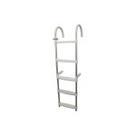 Orangemarine - echelle de bain avec tubes en aluminium blanc - avec 5 marches