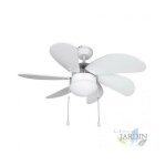 Suinga - ventilateur de plafond orbegozo avec lumi�re, 6 pales, 3 vitesses, blanc, cp15076b
