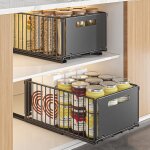 Organisateur d'armoire coulissant, �tag�res de rangement � tiroirs, paniers d'armoire coulissants avec ...