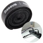 Organisateur de câbles bande velcro velcro 1m noir Organisateur de câbles bande velcro velcro 1m noir