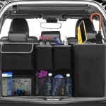 Organisateur de coffre de voiture, rangement coffre de voiture, 6 compartiments, noir, portable