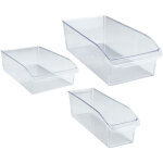 Organisateur frigo wenko 3 pi�ces transparent s m l 10 15 20 cm bo�te de rangement frigo organiseur de ...
