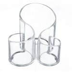 Organisateur de maquillage / cosm�tique pot de rangement de brosses porte - stylo pinceau 3 compartiments ...