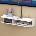 Organisateur de montage flottante �tag�re mural pour tv box d�codeur de routeur wifi support - 50 cm