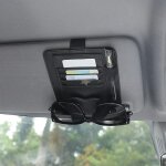 Organisateur de pare - soleil de voiture, clip de suspension de lunettes en cuir pour pare - soleil de ...