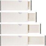 Organisateur de s�parateurs de tiroir, ensemble de 4 s�parateurs de tiroir r�glables (10cm28, 3 - 44cm) ...