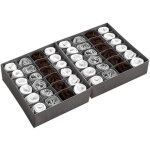 Organisateur de tiroir pour chaussettes - bo�te de rangement avec 24 cellules pour accessoires.