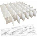 Organisateur de tiroir diviseur de tiroir 8 pcs separateur tiroirs reglable pour fournitures de bureau, ...