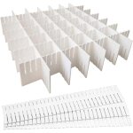 Organisateur de tiroir diviseur de tiroir 8 pcs separateur tiroirs reglable pour fournitures de bureau, ...