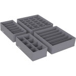 Organisateurs valora sous - v�tements placard tissu gris x4