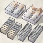 Organiseur de tiroir � lingerie - pliable, grande capacit� - parfait pour la lingerie, les chaussettes ...