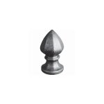 Ornement estamp� � facettes - largeur 50mm hauteur 90mm base de �50mm - fer forg� - � souder deco fer ...
