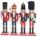 Ornements de no�l casse - noisette soldat, casse - noisette en bois, ensemble d'ornements de no�l casse ...