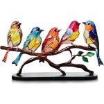 Ornement d'oiseaux color�s, figurines d'oiseaux en acrylique, ornements d�coratifs, cadeau de d�coration ...