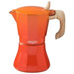 Oroley cafeti�re italienne petra 9 tasses orange aluminium