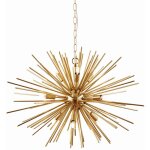 Orta - pendentif sph�rique � 9 ampoules, plaque en or bross� satin�, g9 - endon
