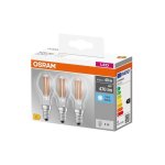 Led clair sphrique e14 4w froid boite de 3 - osram