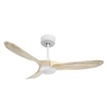 Klassfan - ouray 2 de ventilateur de plafond et destratificateur moteur dc blanc avec lumière pales bois ... Klassfan - ouray 2 de ventilateur de plafond et destratificateur moteur dc blanc avec lumière pales bois ...