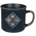 Tasse en cramique bleue motif carreaux