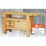 Outifrance - etabli bois de menuisier 300kg long 1, 5m � caisson + 3 tiroirs et 1 presse
