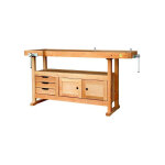 Outifrance - etabli bois de menuisier long 1, 50m � caisson + 3 tiroirs