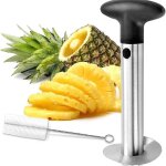 Outil de d�coupe et de tranchage d'ananas, coupe - ananas en acier inoxydable, �plucheur de fruits, coupe ...