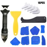 Outils de l'enlve joint - 16 pices kit joint silicone, lisseur joint silicone, enleve joint silicone ...