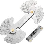 Outil jauge de filetage inox, jauge � vis avec 52 lames centre gage jauge � pas 55 � et 60 � (m�trique ...