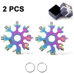 Outil multifonction en forme de flocon de neige, tournevis de snowboard, outil multifonction compact ...