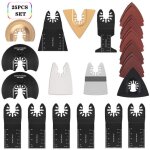 Outil multifonction saw blades accessoires kit, 25 pcs accessoires d'outils oscillants multifonctions ...