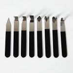 Outils de poterie en argile 8 pi�ces, outils de sculpture de t�te en m�tal, outils de coupe de moulage ...
