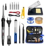 Outil de r�paration stylo � souder �lectrique fer � souder, bleu avec interrupteur soudage 16 pi�ces, ...