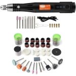 Outil rotatif sans fil, 105pcs 5v kit mini perceuse � 3 vitessesensemble d'outils rotatifs avec eclairage ...