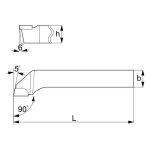 Outil de tournage exterieur iso 6 gauche 12x12 mm pour tour