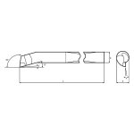 Outil de tournage interieur iso 9 droit 16x16 mm pour tour