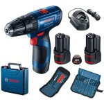 Outillage - perceuse - visseuse sans fil 12 v avec accessoires, 2 batteries li - lon 2, 0 ah, avec accessoires ...