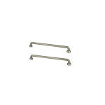2 poignes de meuble en zamak gris vieilli entraxe 224 mm, telford