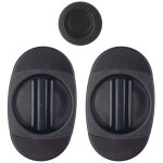 Ouvre&d�co - 2 poign�es de porte coulissante cuvette condamnation, nylon noir