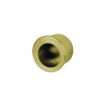 2 poignes de porte coulissante douille encastrable laiton chrom