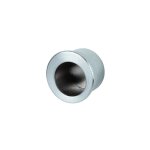 2 poignes de porte coulissante douille encastrable laiton chrom