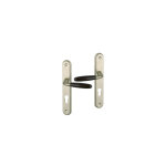 Ouvre&d�co - 2 poign�es de porte janice cylindre, aluminium bois fonc� entraxe 195 mm
