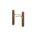 Ouvre&deco ? lot de 2 poign�es de porte eva verrou condamnation ? laiton patin� ? entraxe 195 mm ? pour ...