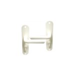 Ouvre&d�co - 2 poign�es de porte flaine verrou condamnation, nylon blanc entraxe 165 mm
